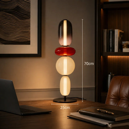 Modern Stained Glass LED Table and Floor Lamp
