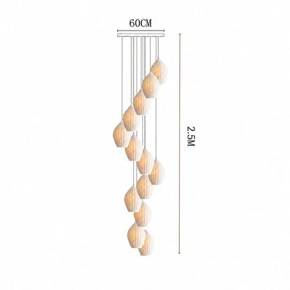 Ribbed Ceramic Pendant Light