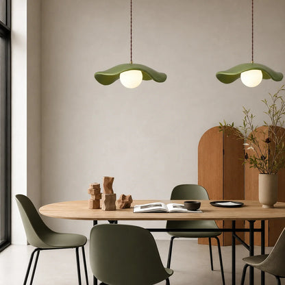 Organic Sculptural Pendant Light with 35cm Resin Shade