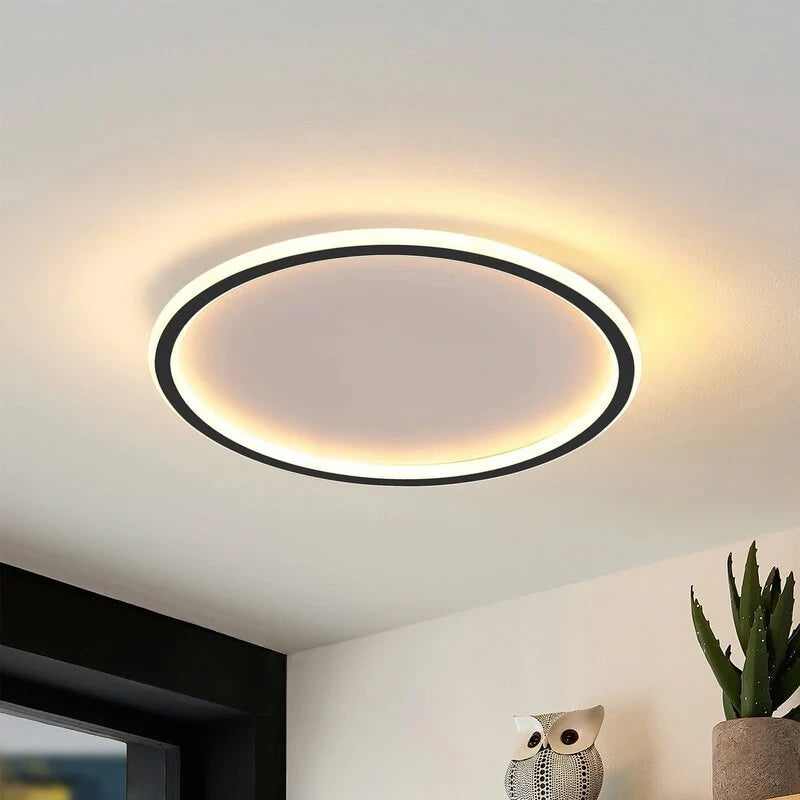 Round Scandi Aluminium LED Ceiling Light