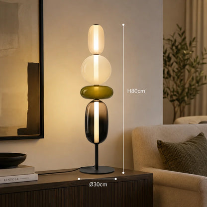 Modern Stained Glass LED Table and Floor Lamp