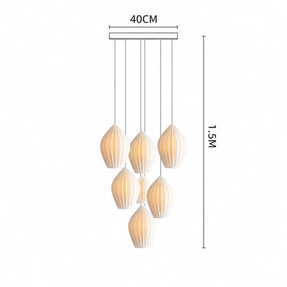 Ribbed Ceramic Pendant Light
