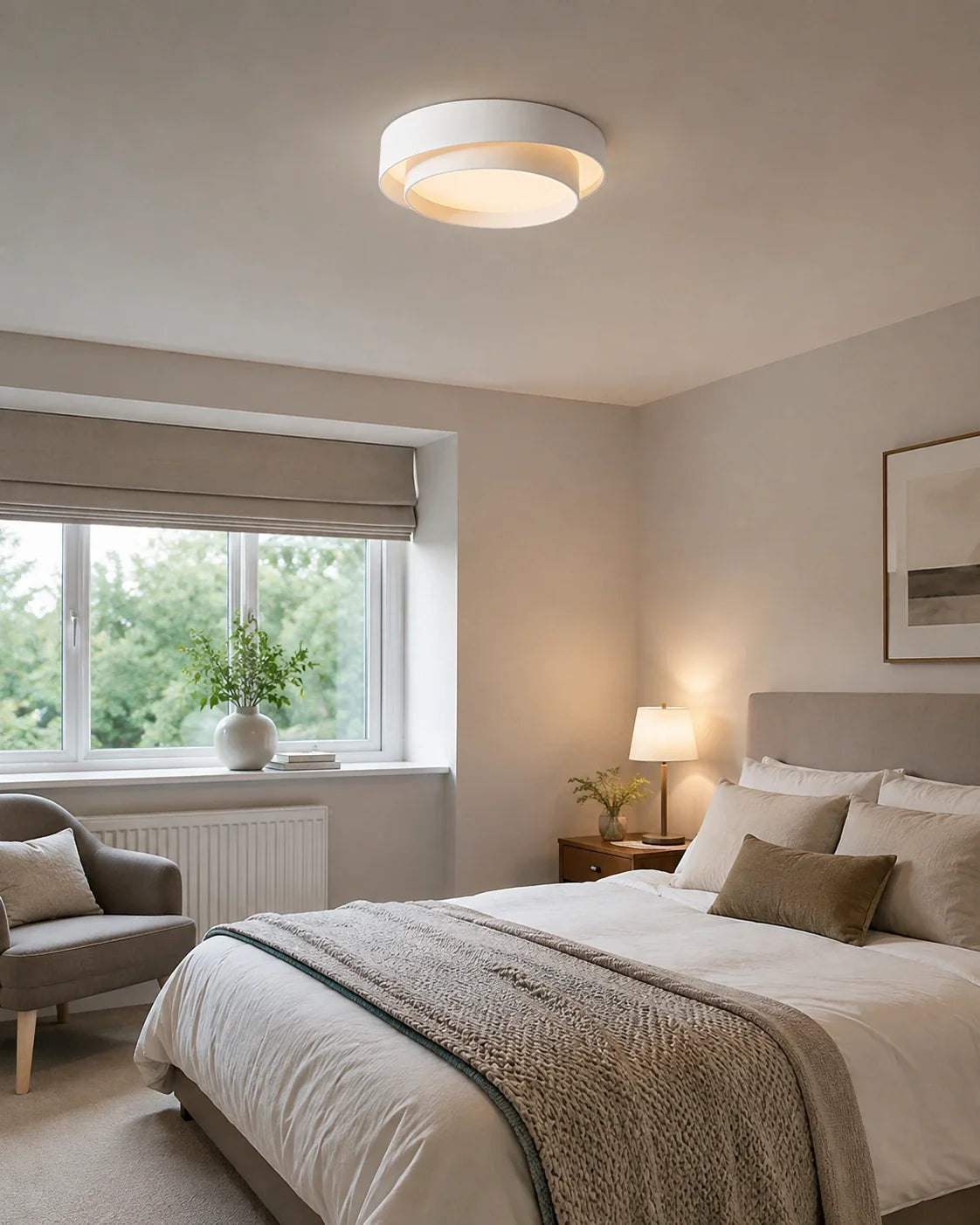 Modern Concentric Ring LED Flush Mount Ceiling Light