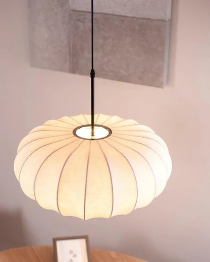 Retro Silk Pumpkin Pendant Light