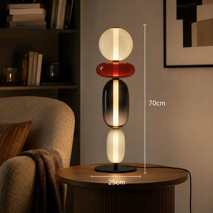 Modern Stained Glass LED Table and Floor Lamp