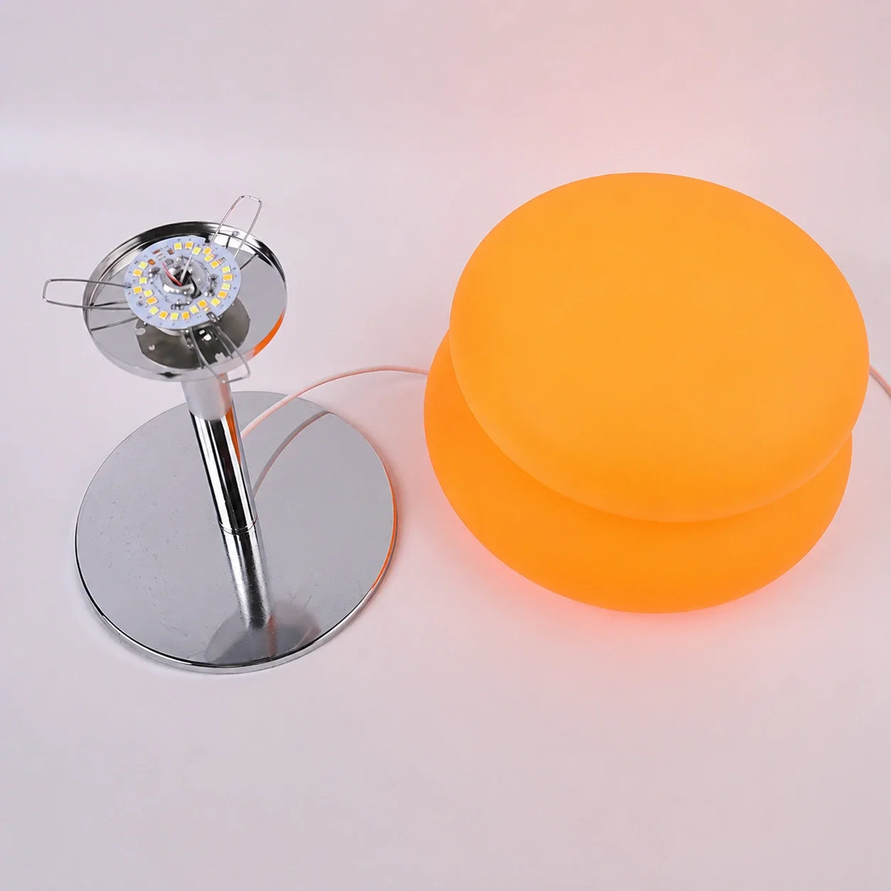 Retro Double-Dome Glass Table Lamp with Stepless Dimming
