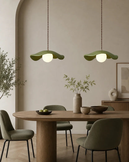 Organic Sculptural Pendant Light with 35cm Resin Shade