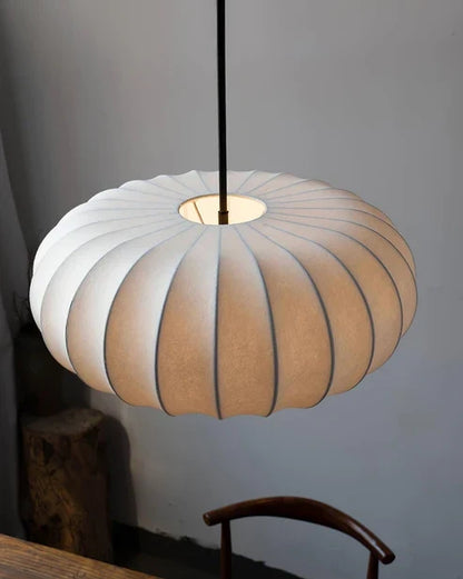 Retro Silk Pumpkin Pendant Light