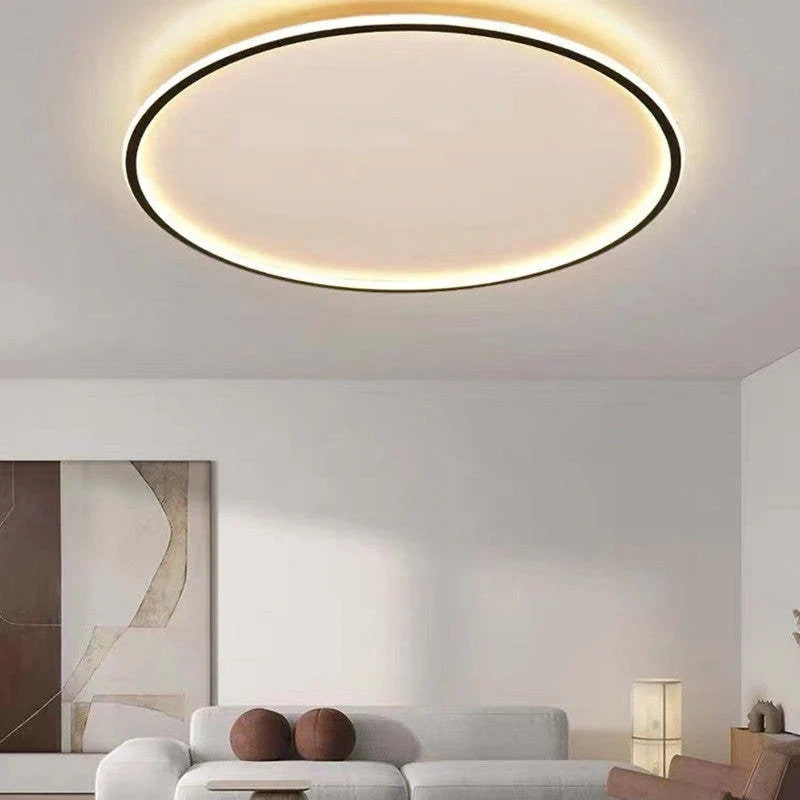 Round Scandi Aluminium LED Ceiling Light