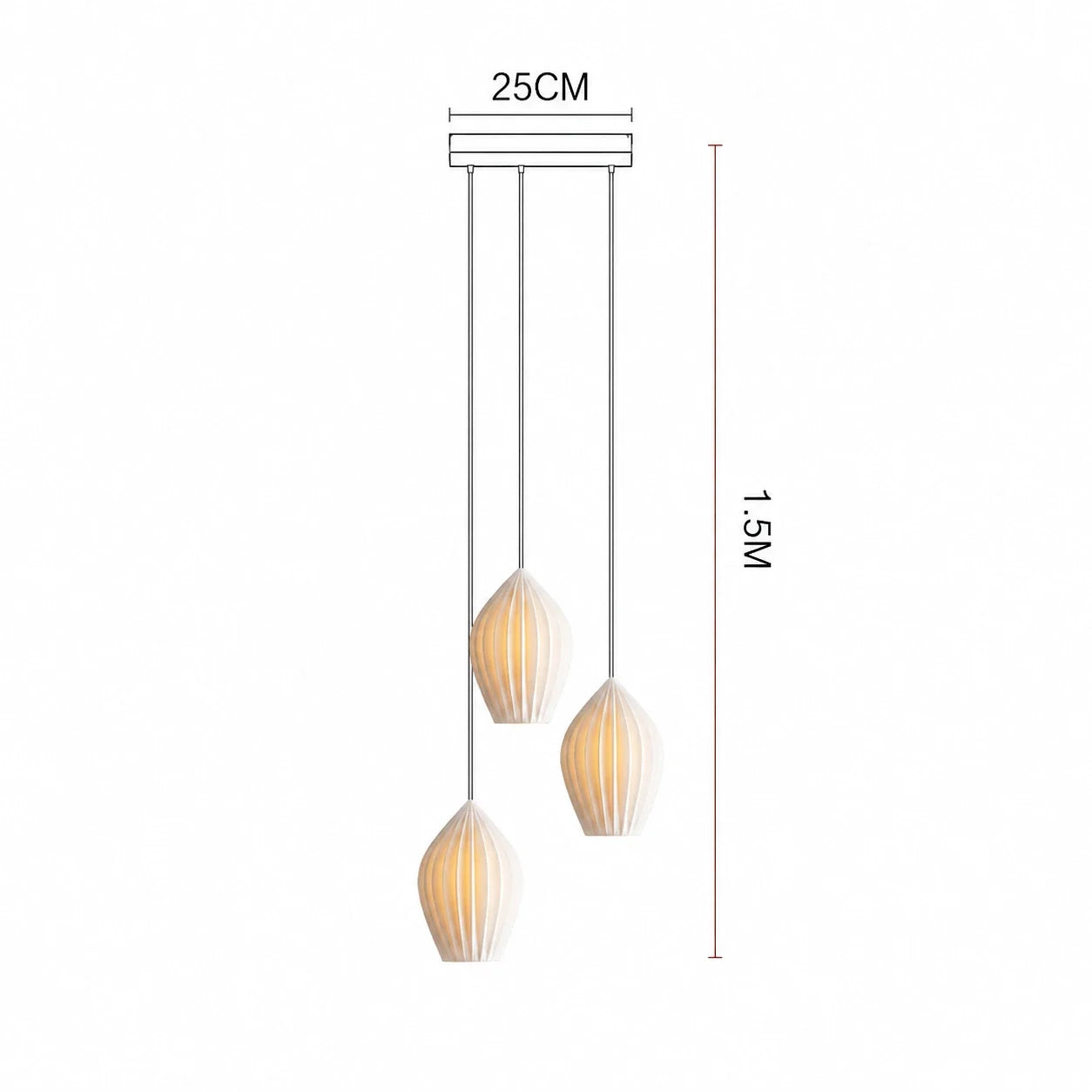 Ribbed Ceramic Pendant Light