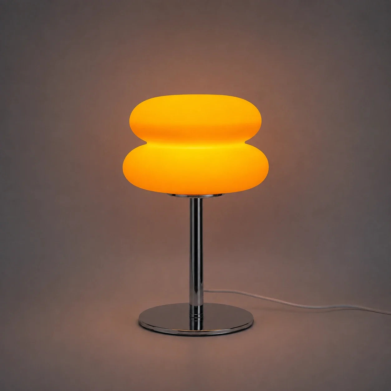Retro Double-Dome Glass Table Lamp with Stepless Dimming
