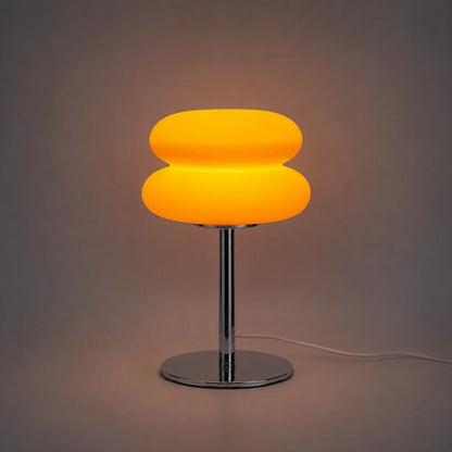 Retro Double-Dome Glass Table Lamp with Stepless Dimming