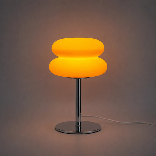 Retro Double-Dome Glass Table Lamp with Stepless Dimming