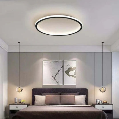 Round Scandi Aluminium LED Ceiling Light