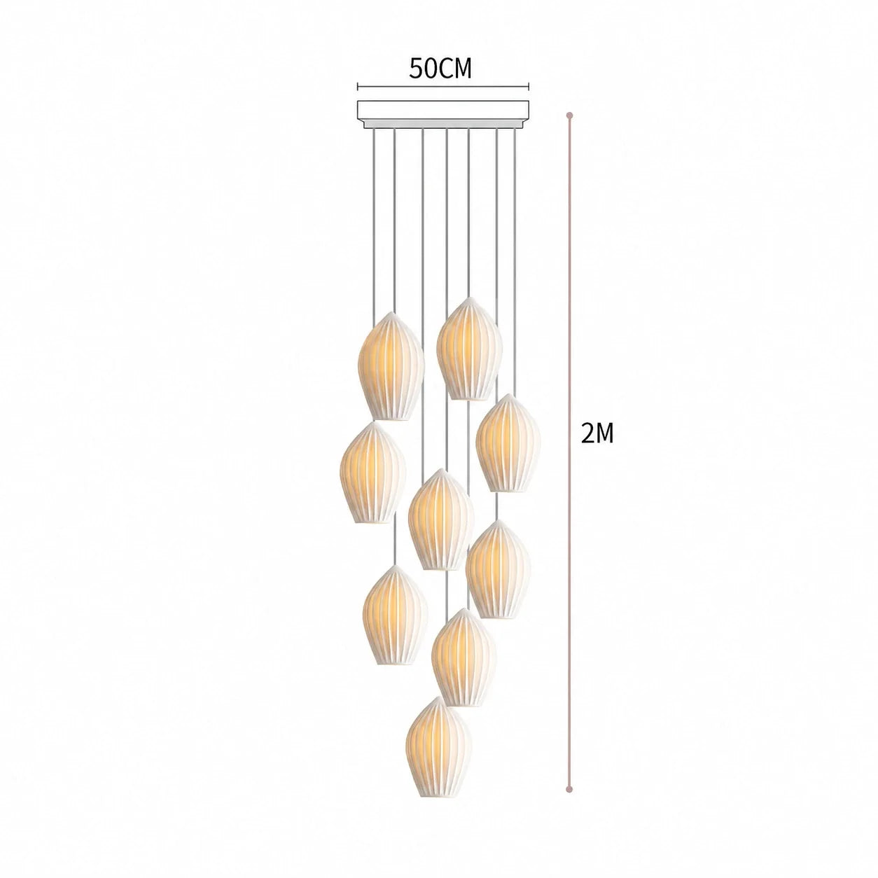 Ribbed Ceramic Pendant Light