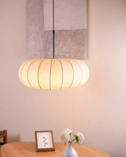 Retro Silk Pumpkin Pendant Light