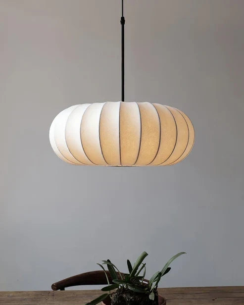 Retro Silk Pumpkin Pendant Light