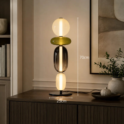 Modern Stained Glass LED Table and Floor Lamp
