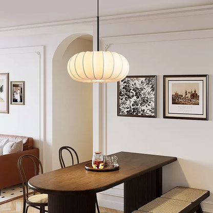 Retro Silk Pumpkin Pendant Light