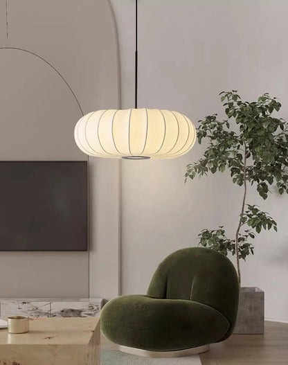 Retro Silk Pumpkin Pendant Light