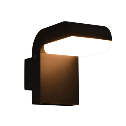 Outdoor LED Wall Light 9W Black Aluminum Fixture