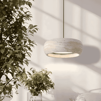 Natural Travertine Stone Pendant Light