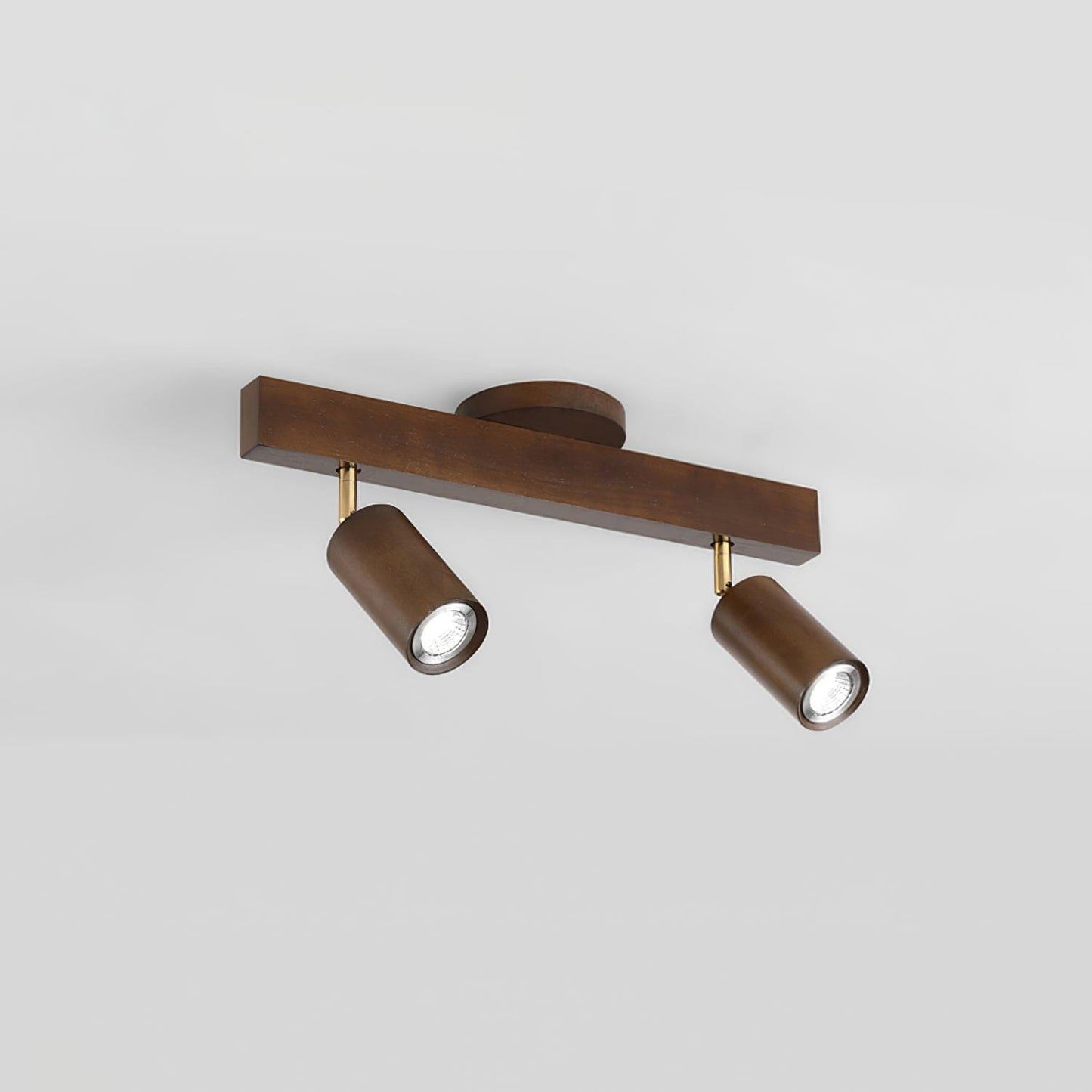Wooden Ceiling Light with Rotatable Spotlights