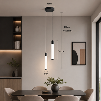 Retro LED Pendant Light with Marble and Acrylic Effect