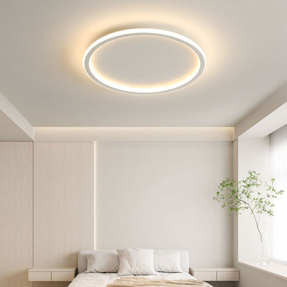 Round Scandi Aluminium LED Ceiling Light