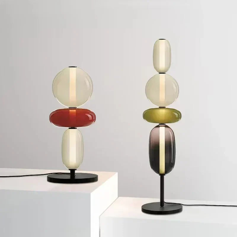 Modern Stained Glass LED Table and Floor Lamp