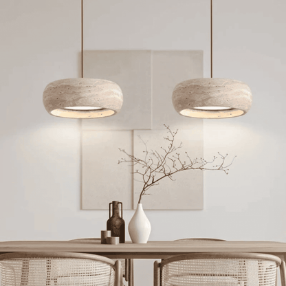 Natural Travertine Stone Pendant Light