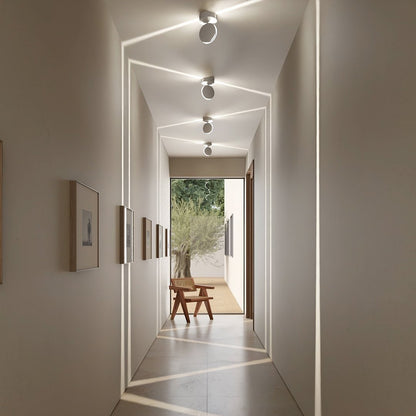 White LED ceiling spotlights with rotating heads