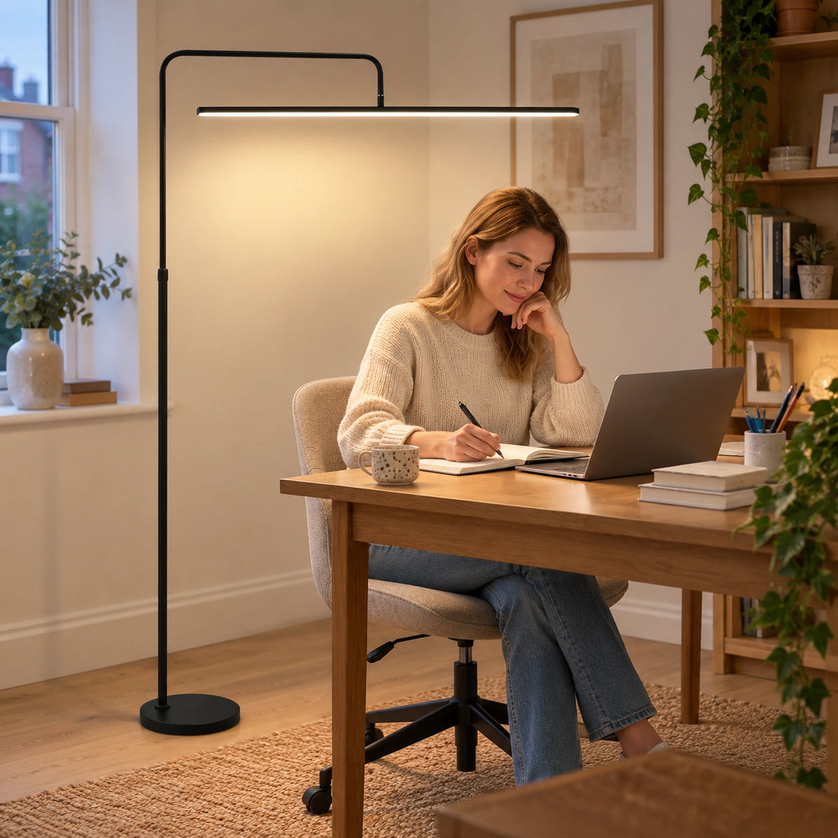 Adjustable LED Floor Lamp with Remote Control