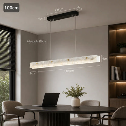 Natural Marble Linear Pendant Light