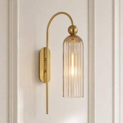 Arched Wall Sconce with Cylinder Shade — product view 3