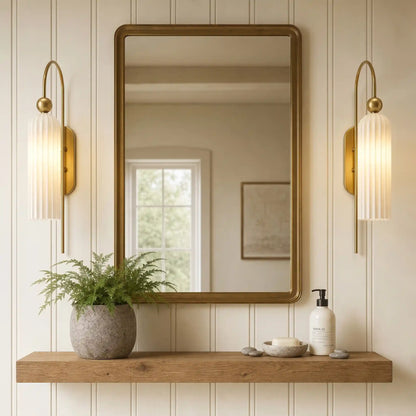 Arched Wall Sconce with Cylinder Shade — product view 4