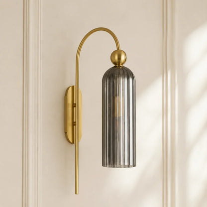 Arched Wall Sconce with Cylinder Shade — product view 6