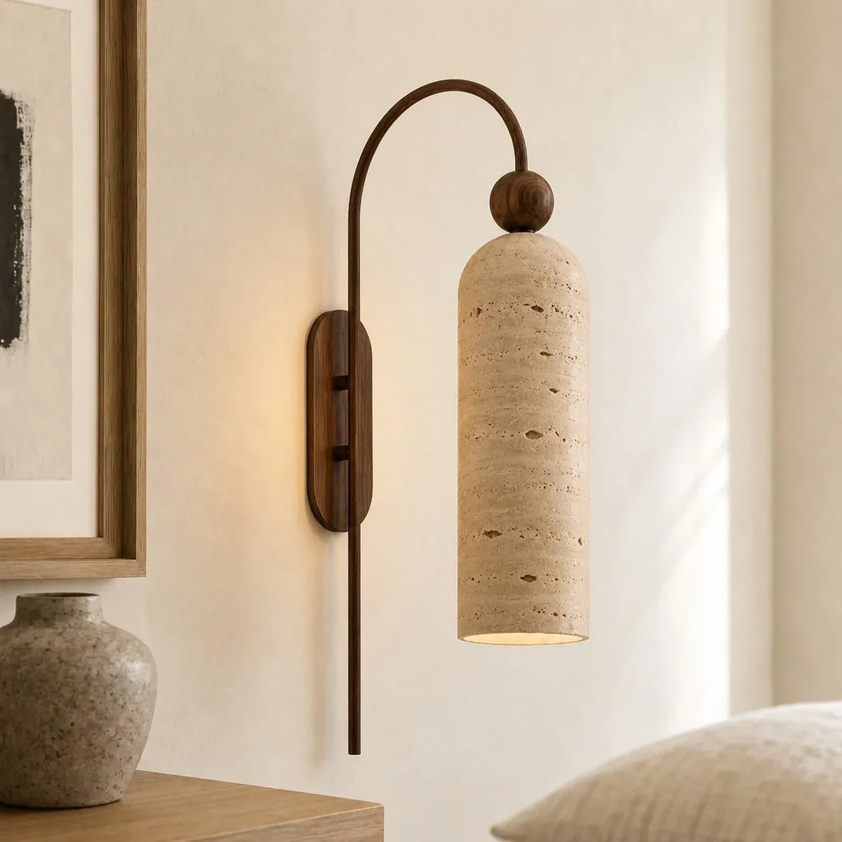 Arched Wall Sconce with Cylinder Shade — product view 11