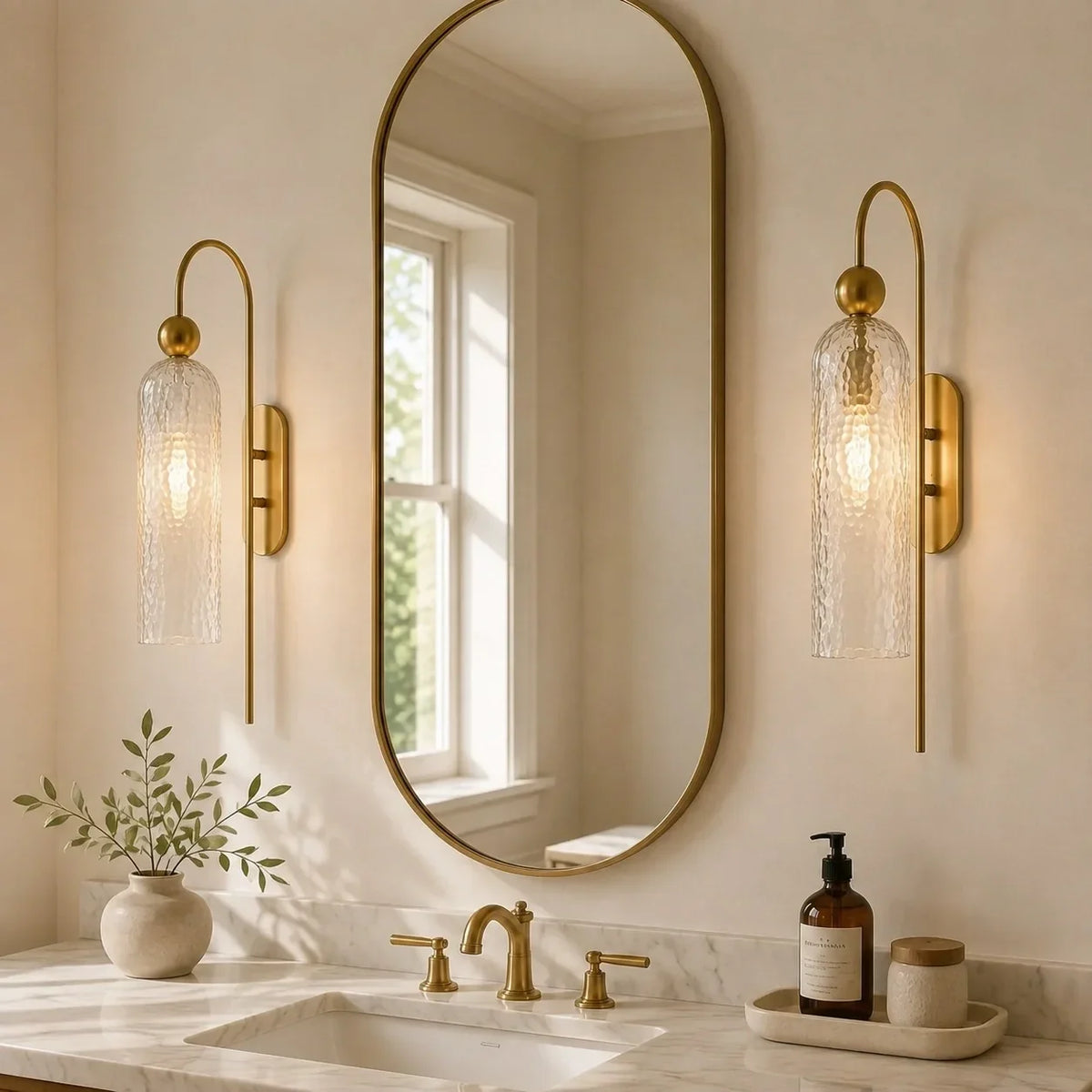 Arched Wall Sconce with Cylinder Shade — product view 13