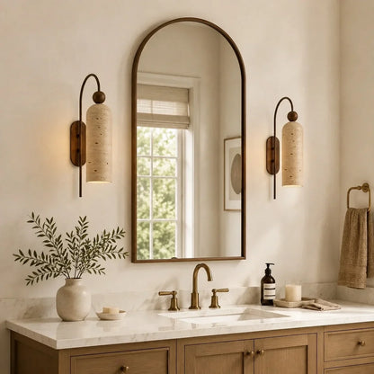 Arched Wall Sconce with Cylinder Shade — product view 15