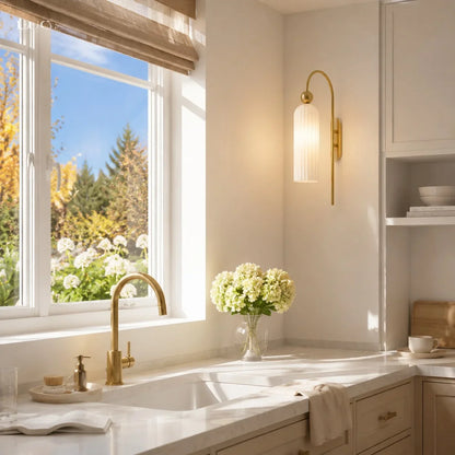 Arched Wall Sconce with Cylinder Shade — product view 17