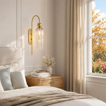 Arched Wall Sconce with Cylinder Shade — product view 22