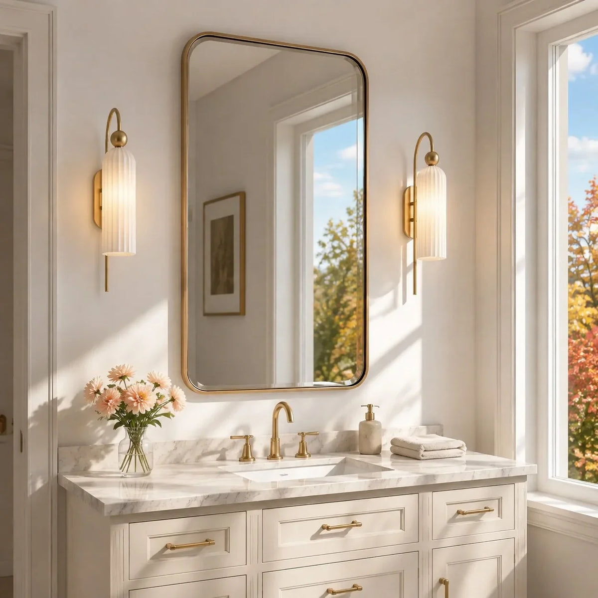 Arched Wall Sconce with Cylinder Shade — product view 23