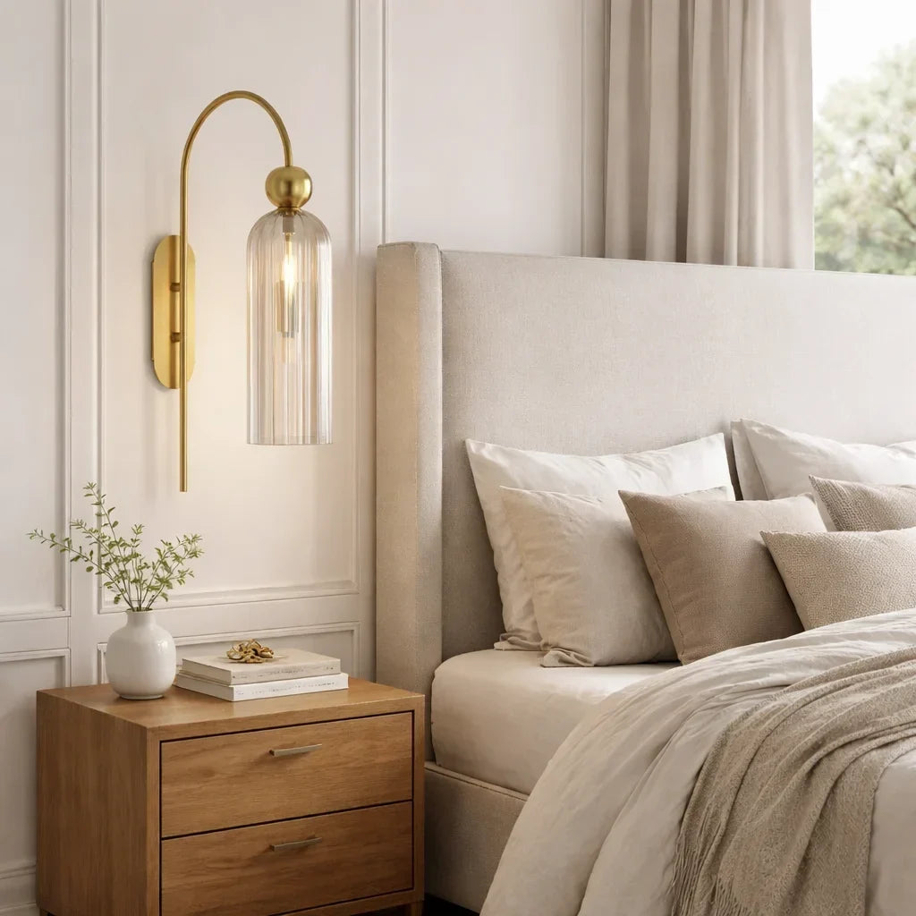 Arched Wall Sconce with Cylinder Shade — product view 24