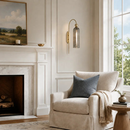 Arched Wall Sconce with Cylinder Shade — product view 27