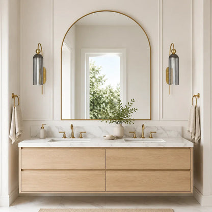 Arched Wall Sconce with Cylinder Shade — product view 28