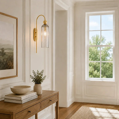 Arched Wall Sconce with Cylinder Shade — product view 29