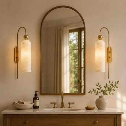 Arched Wall Sconce with Cylinder Shade — product view 32
