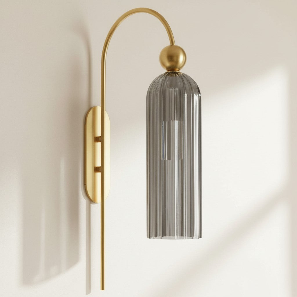 Arched Wall Sconce with Cylinder Shade — product view 41