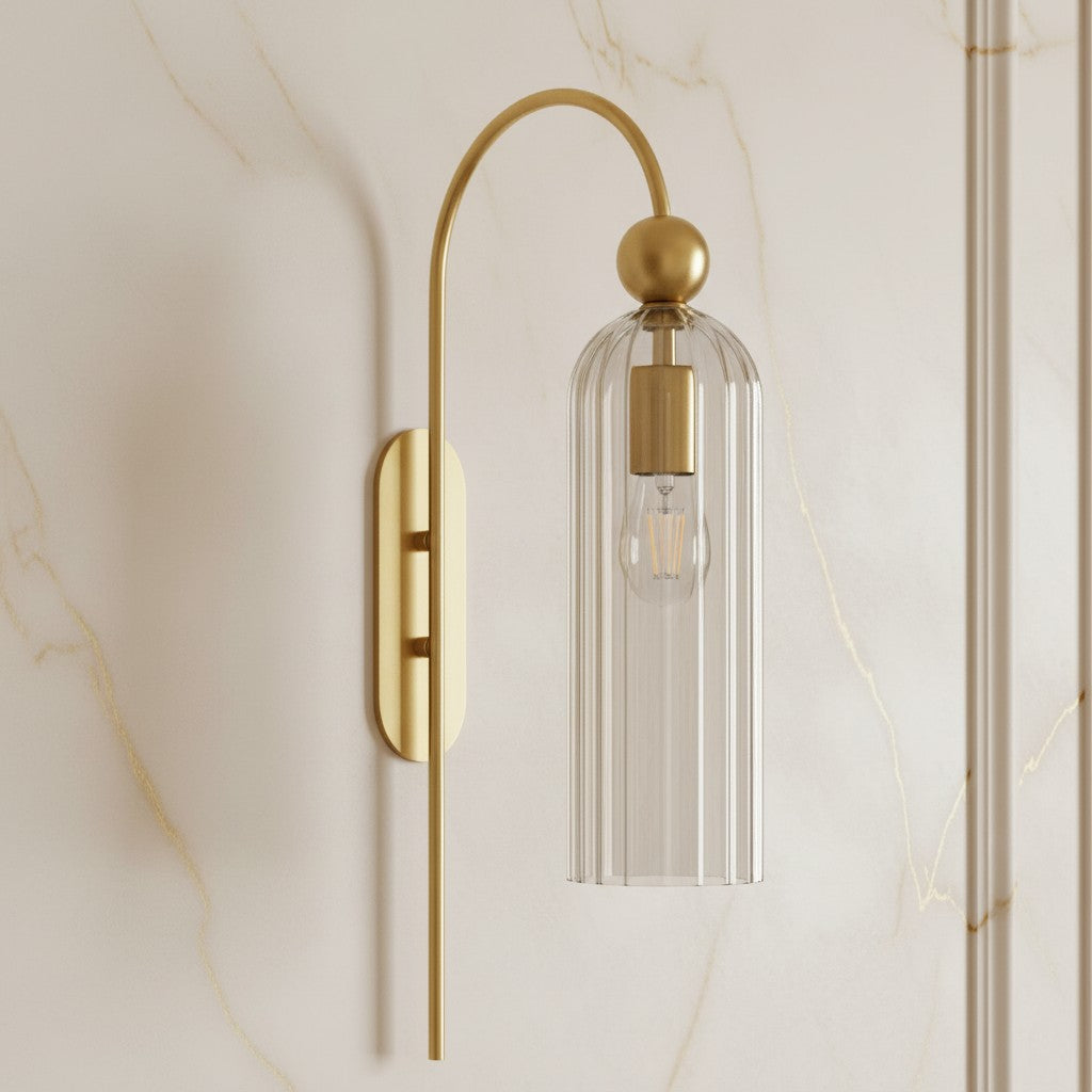 Arched Wall Sconce with Cylinder Shade — product view 43